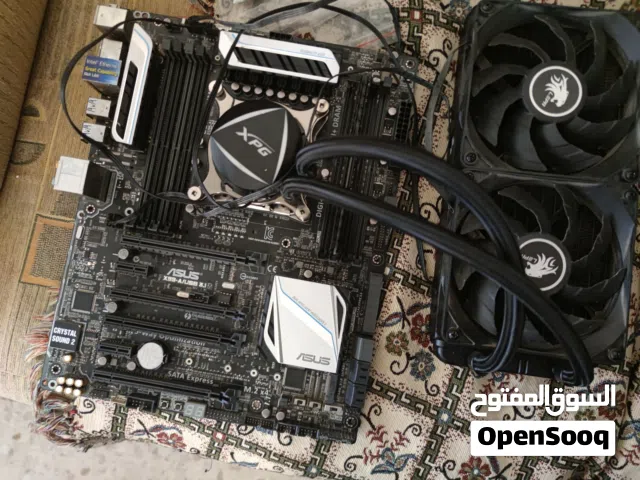 معالج و بورد وتبريد مائي core i5 5820k