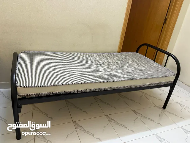 single iron cot with mattress