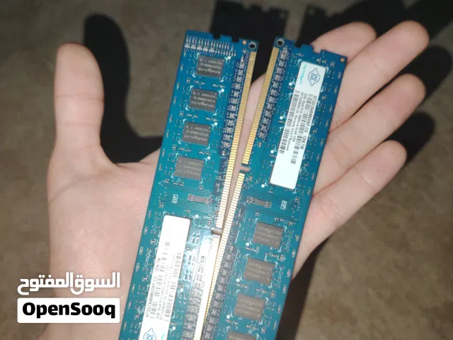 قطعتين رام ddr3 كل واحده 2 جيجا جديد لم تستعمل قابل للتفاوض