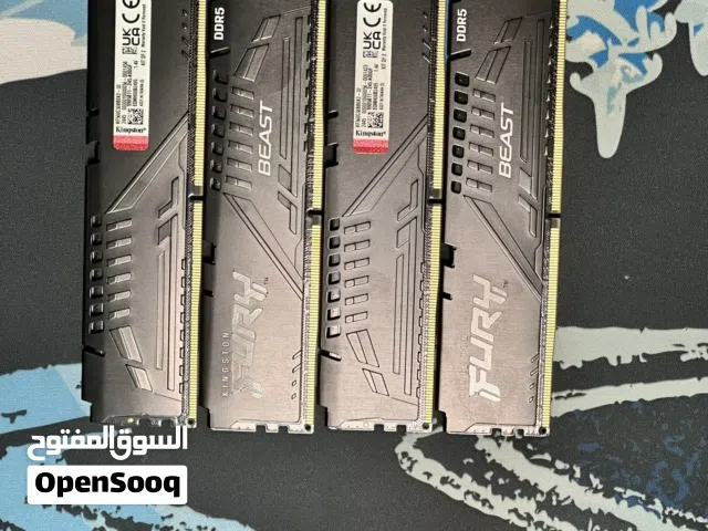 Ram Kingston FURY Beast DDR5 64  Gb 6000 MT/S CL 30 للبيع  اقره الوصغ لباقي التفاصيل