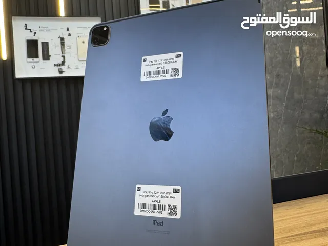 iPad Pro 12.9" الجيل الرابع Wi-Fi 128GB رمادي إصدار 2020 بطارية 87%
