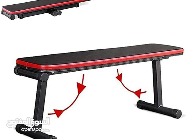 مقعد رفع الأثقال في صالة الألعاب الرياضية، مقعد بنش مستقيم ثابت، وقابل للطي متعدد الاستعمالات