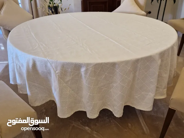 Brand new round ivory tablecloth 228cm