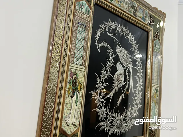 Title: Exquisite Handmade Persian Khatam & Miniature Art Panel – From Isfahan Iran