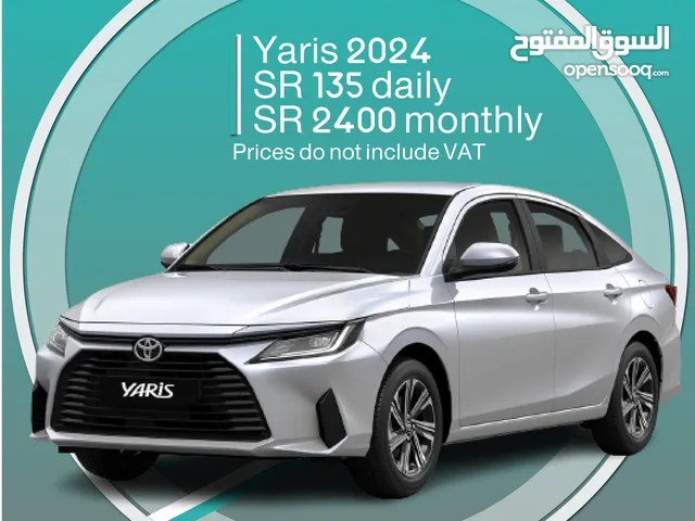 Toyota Yaris 2024 for rent in Al Qatif - Free delivery for monthly rental