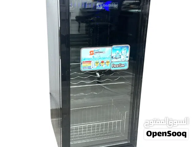 ثلاجة مكتب سايونا 6 قدم سيكوريت اسود SBC-83   83 لتر  باب زجاج  فريزر  درج  اضاءة