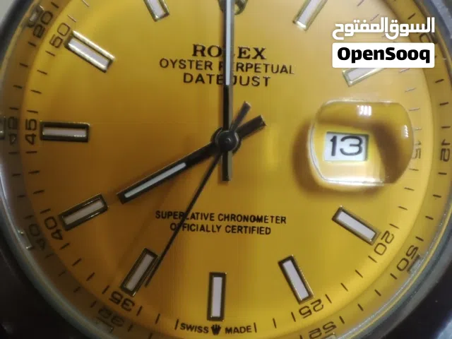 Men’s Yellow Dial Oyster Perpetual Style Watch