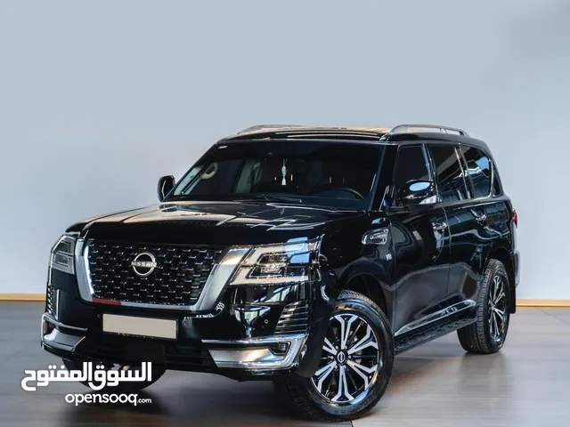 Nissan Patrol LE Titanium – GCC Spec Pearl Black Premium Tan Quilted Leather interior 5.6L V8