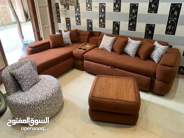 ركنة مودرن بتتفتح سرير + فوتيه وبف هدية – عملية، شيك، وتوفير في المساحة