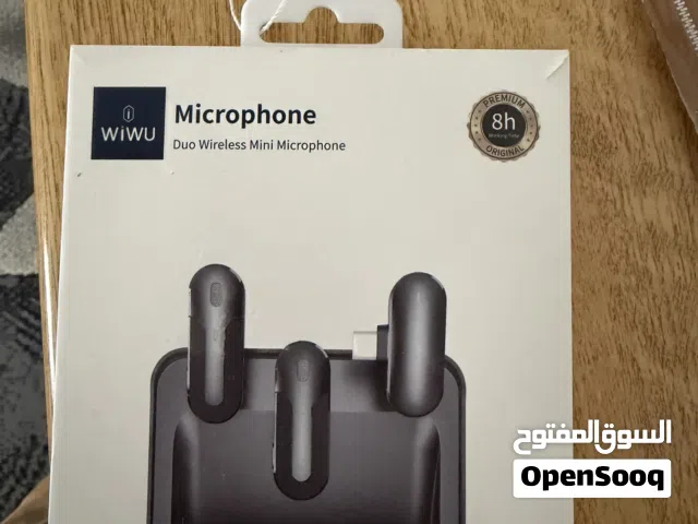 مايك لاسلكي دبل من wiwu مفتوح للتجربه غير مستعمل نهائياً Doul micrephone wiwu wireless