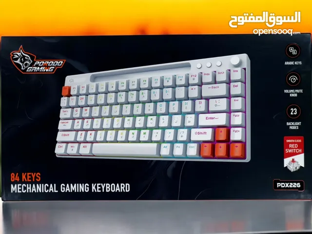 كيبورد جيمنج برودو PORODO GAMING 84 KEYS MECHANICAL GAMING KEYBOARD