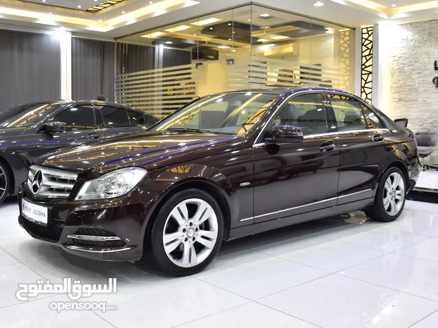Mercedes Benz C200 ( 2012 Model ) in Burgundy Color GCC Specs