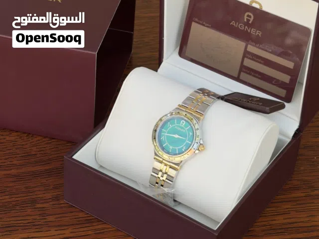 ساعة اجنر Aigner بقرص اخضر و ارقام عربية من الاصدارات المميزة جدا ً