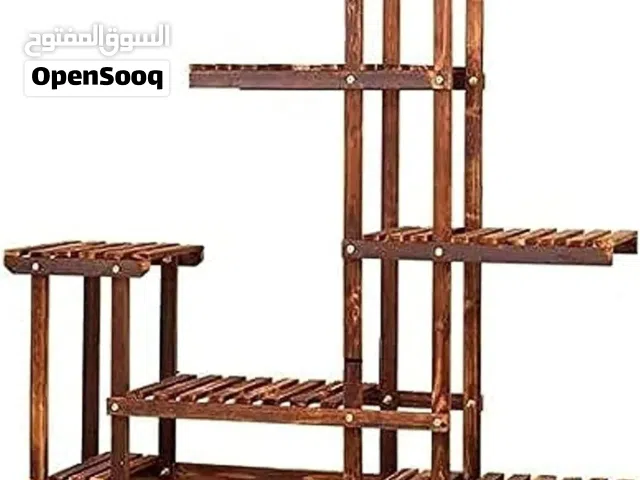 حامل نبتات خشبي متعدد الطوابق