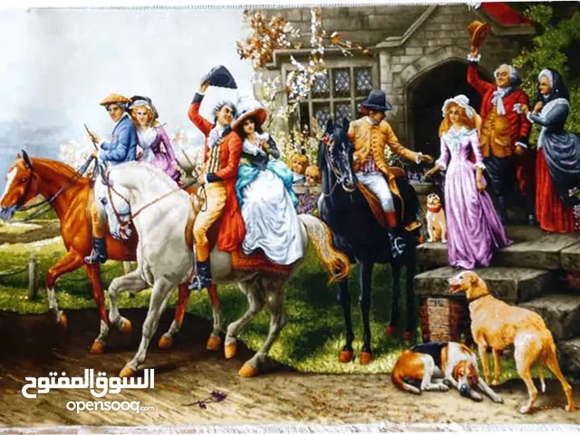 Handmade Silk Carpet Painting Farewell Design
