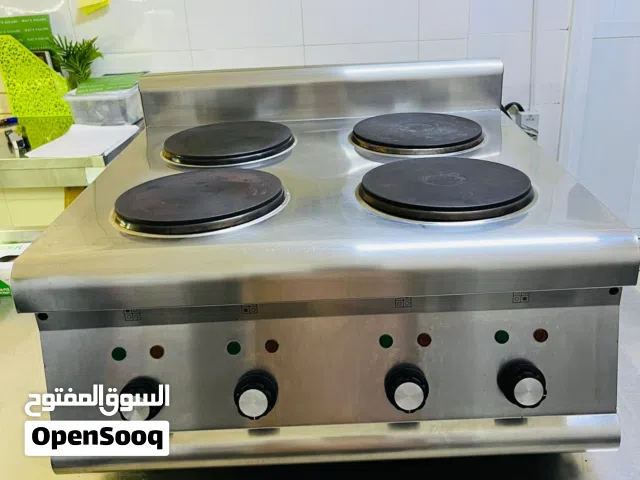 طباخ كهربائي سطحي (4 عيون) ستانلس ستيل بحالة ممتازة - للمطابخ والمطاعم