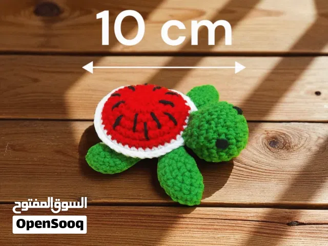 handmade crochet watermellon turtle amigurumi 10 cm soft and chunky