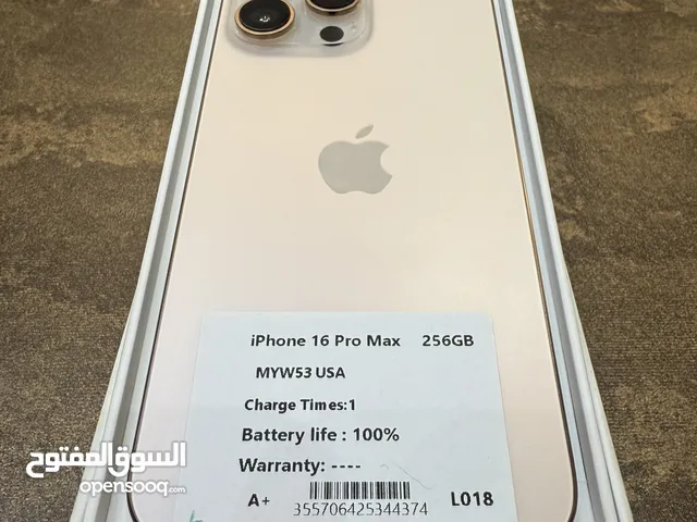 iPhone 16 Pro Max 256GB أمريكي جديد مفعّل مع العلبة