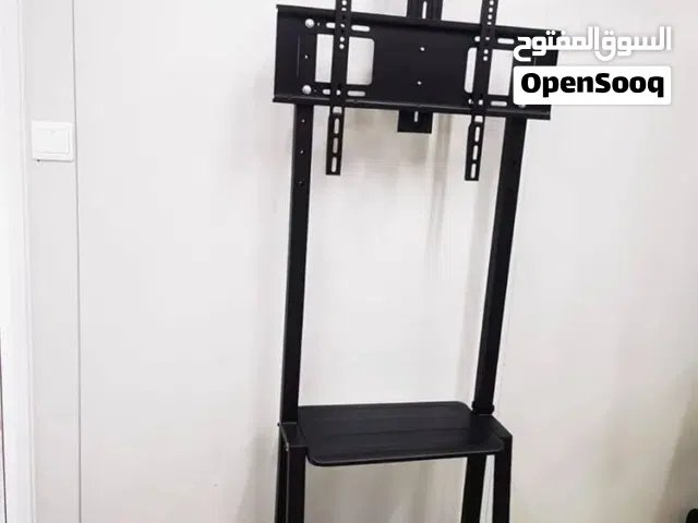 ستاند تلفزيون متحرك معدني مع رف سفلي