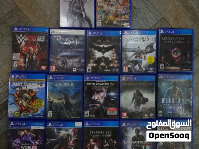 للبيع 16 لعبة ps4  لعبة وحده ps5