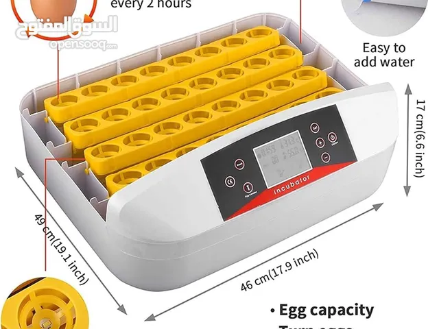 Automatic 56 Eggs Incubator with Built-in Egg Turner and Smart Temperature بيض حاضنة أوتوماتيكية