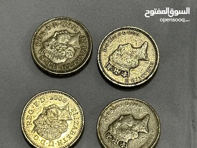 4 عملات للملكة إليزابيت