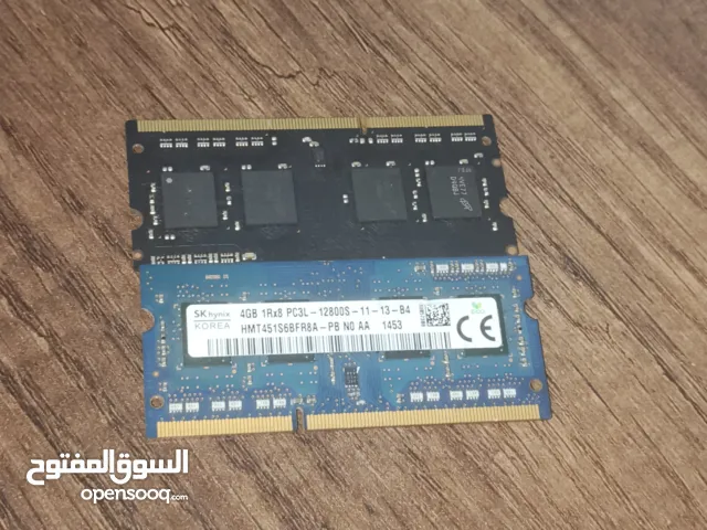 4gb ram ddr3 pc3l  2قطعة