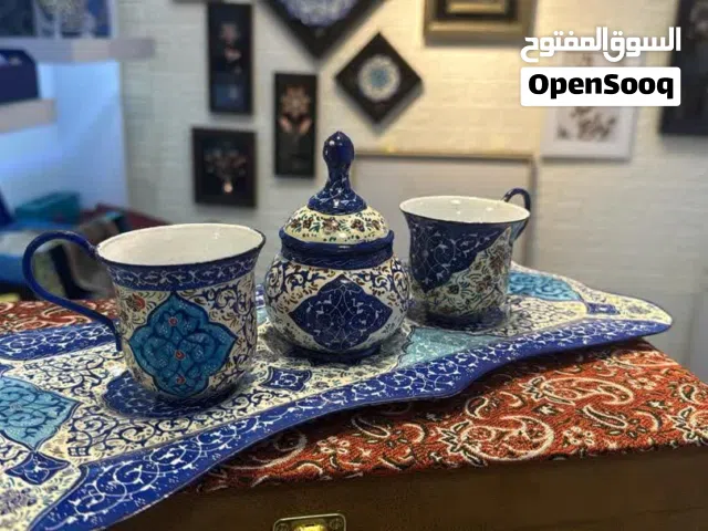 Luxury Handmade bowl tray tea set Hooman Decor with Khatam, Mina & Turquoise Art