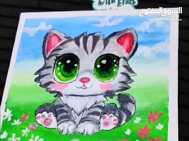 مدربة ورش فنية تعليم رسم وأعمال يدوية للاطفال فى المدارس والروضات