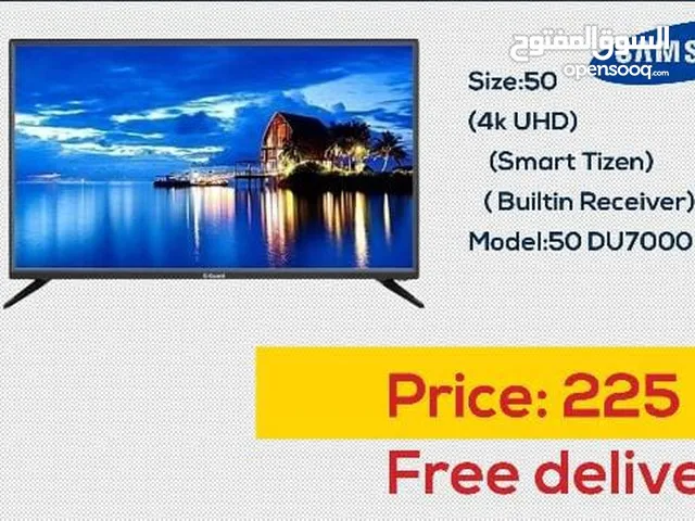 شاشه 50 انش سامسونج DU7000 4K Smart مع قاعده جداريه شامل توصيل مجانا