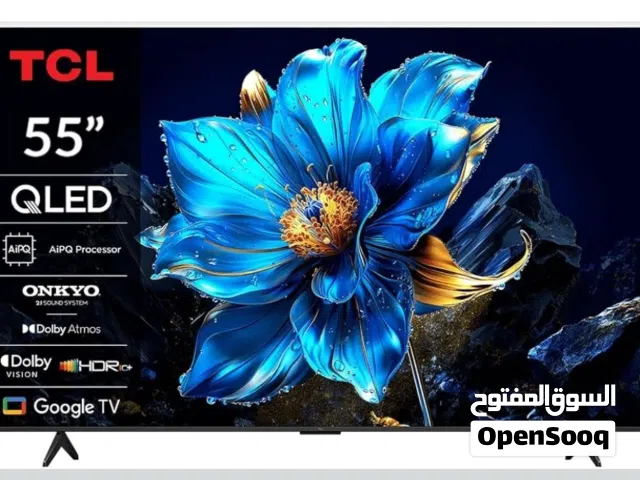 TCL 55 Inch QLED TV, HDR10+, Google TV, Dolby Vision Atmos, AiPQ Processor,120Hz, ONKYO 2.1ch, Dolby
