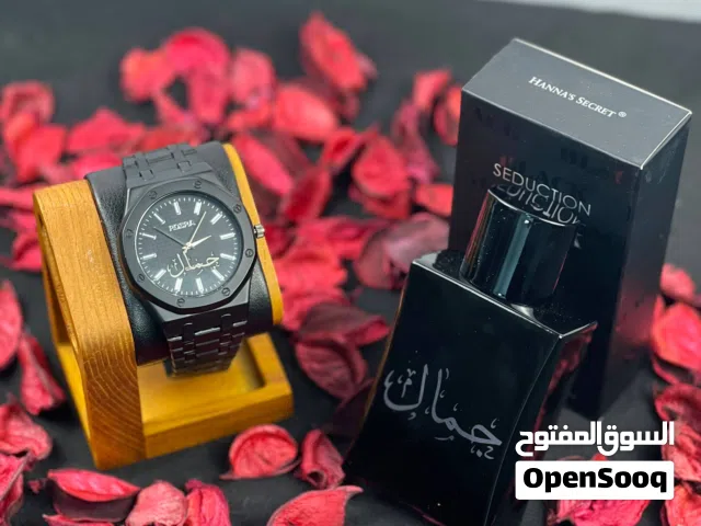 بكج.شبابي مميز من ساعه شبابيه وعطر السعر شامل الحفر