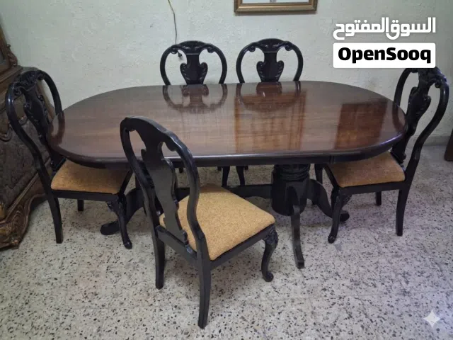 طاولة سفرة ماليزية مع 5 كراسي - خشب زان