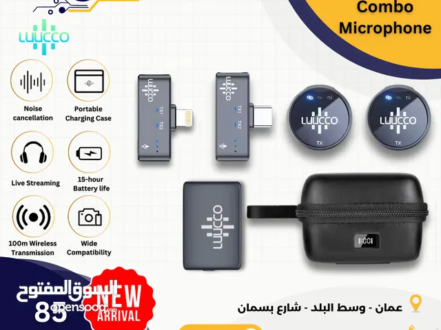 مايك لاسلكي للتلفون والكاميرا LUUCCO AIRWAVE K2 Combo