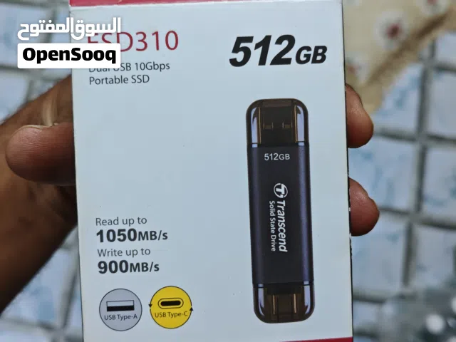 هارد خارجي SSD شبه جديد 512 مدخلين