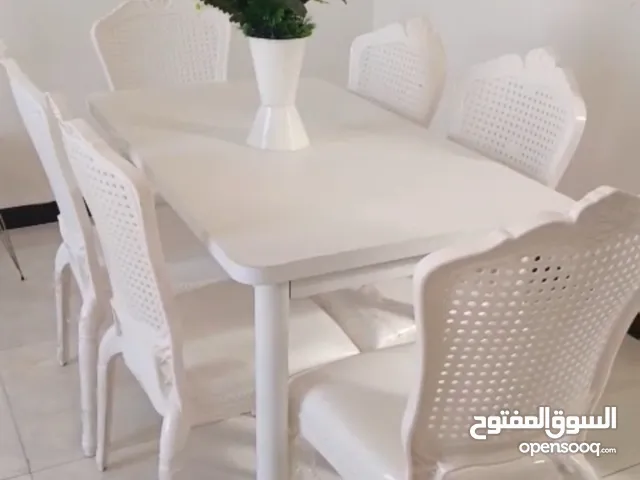 ميز جديد زلق مابي مال عائله ضخم 6 كراسي مليكات عاج قوي
