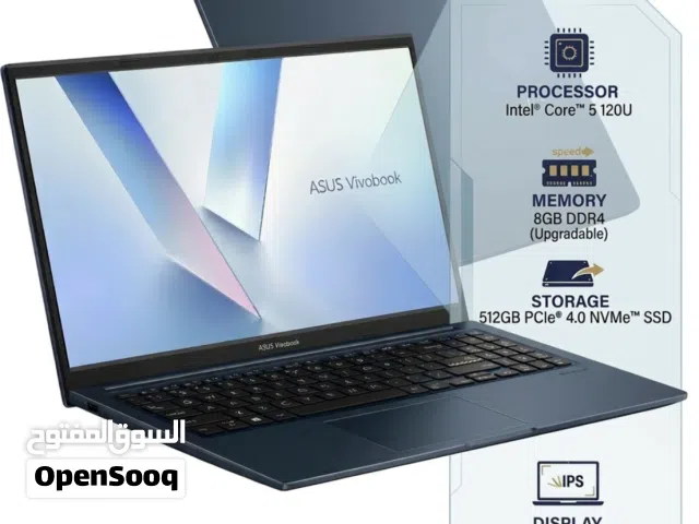 Laptop ASUS Vivobook 15 (F1504VA), Intel CoreTM 5 120U Processor لابتوب اسوس كور فايف