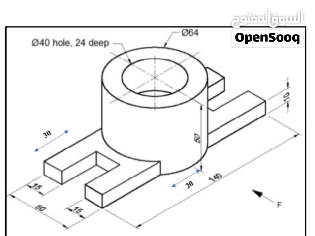 مدرس رسم هندسي وتنفيذي 1 و 2 ومنظور 1و 2 وسكني 1 و 2 وجميع موادالتصميم الداخلي والفنية +sketch up