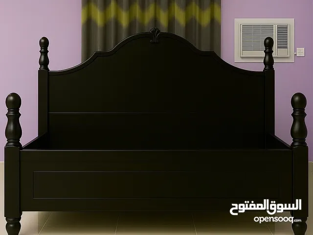 Luxury Solid Wood Bed – Bahraini Made 200x200 cm Storage Drawers