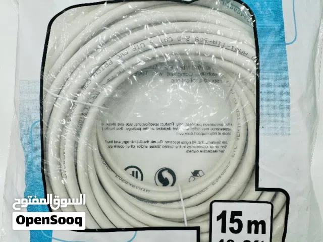 كيبل ايثرنت d-link cat6 طول 15 متر حرفيا جديد مش مستخدم