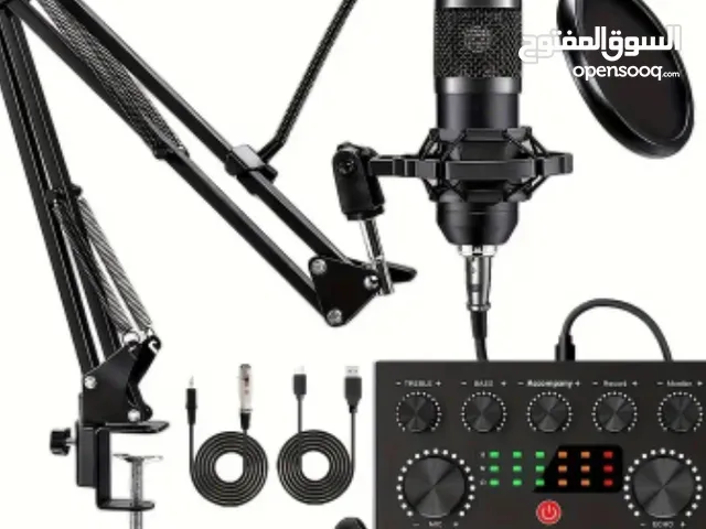 جهاز البث المباشر .كاريوكي . بود كاست . يعمل على الهاتف . شحن