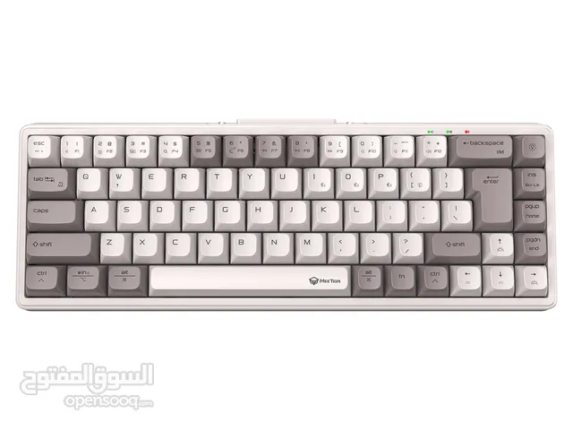 Meetion MT-MK12 Tri Mode Gaming Keyboard 65% كيبورد متوفر بلونين ابيض و اسود