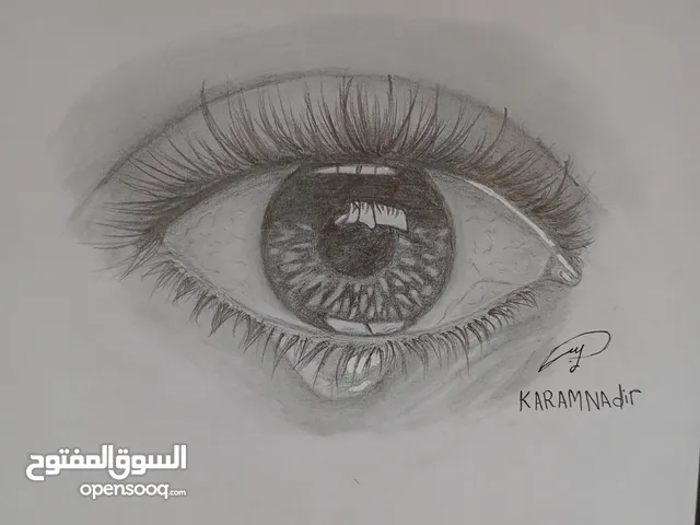 لوحات يدوية بأسلوب تعبيري راقٍ مميز و فريد باستخدام الحبر و الرصاص – للبيع الفوري