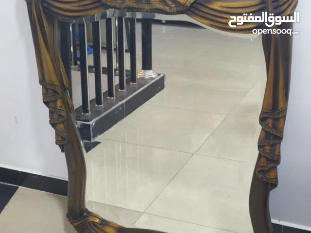 مراة فخمة اعرف الجلوس او للمدخل على شكل تاج لون جوزي خشب قوي جدا قليلة الوزن من هوم سنتر أنيقة جدا