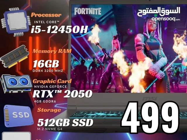 لابتوب ام اس اي كور اي 5 جيل 12 MSI LAPTOP CORE I5 12 TH