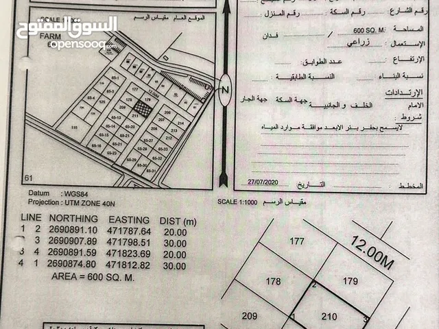 Farm Land for Sale in Al Batinah Sohar