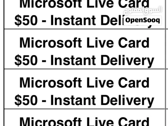 Microsoft Live Card $50 - Instant Delivery