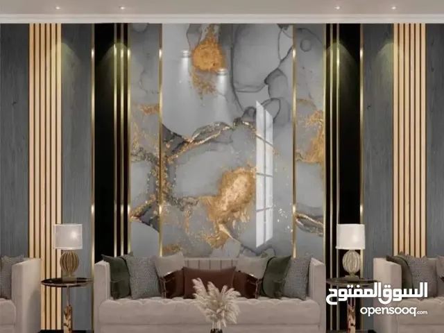 ديكور منزلي جبس بورد بديل الرخام بديل الخشب خلفبة شاشة تلفزيون اسقف مستعاره صنعاء عمران ذمار اب