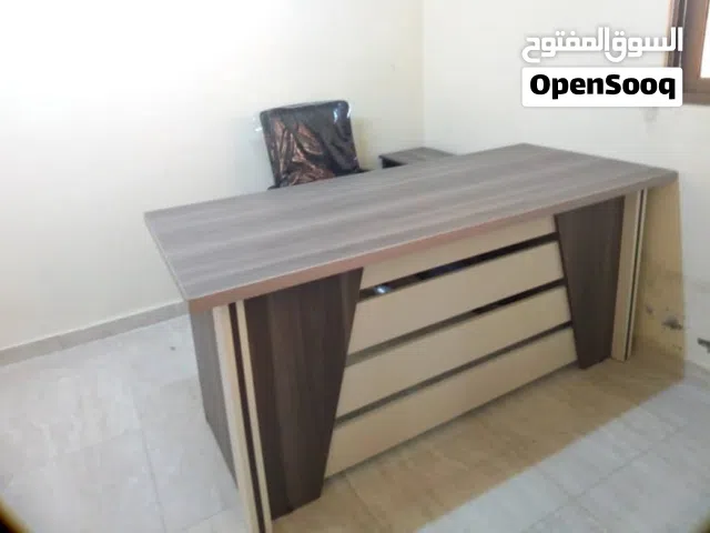 مكتب 160سم مع جانبية وادراج وطاولة