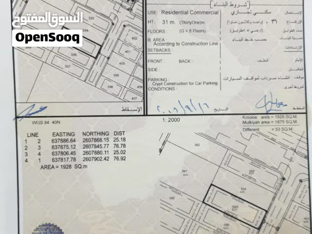 أرض سكنية تجارية للبيع في غلا الصناعية
